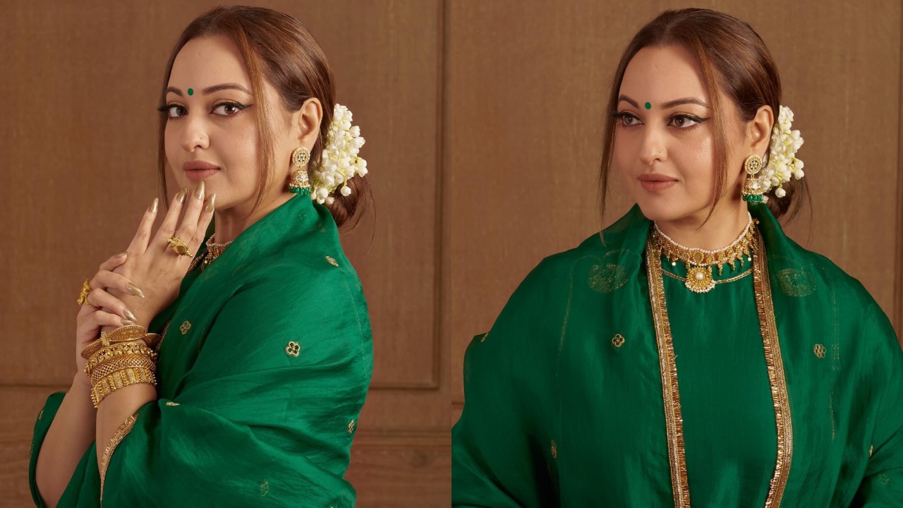 Sonakshi Sinha spells royalty in emerald green sharara set [Photos] 872050
