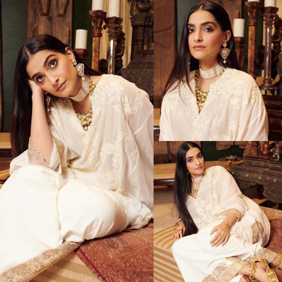 Sonam Kapoor Revives Royal Charm In Ivory Kaftan Set, Grab A Look 873039