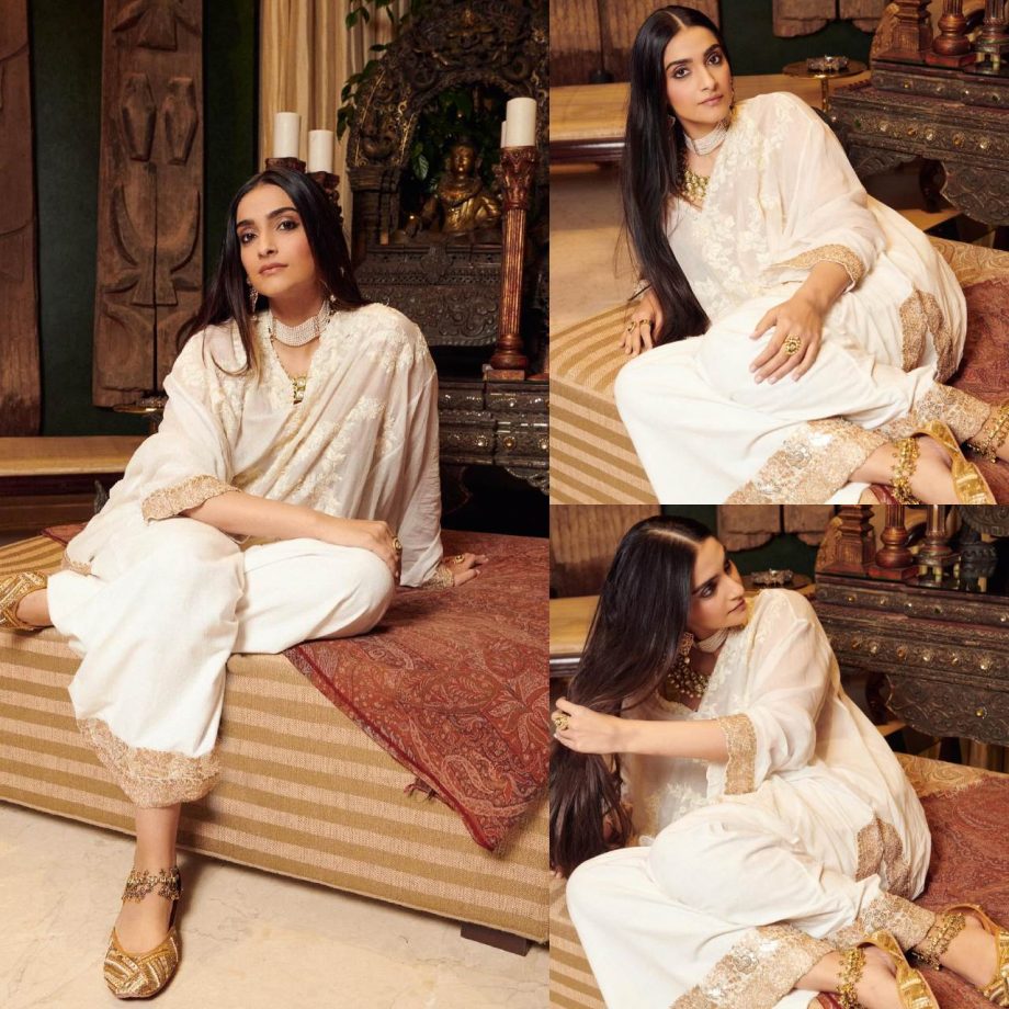 Sonam Kapoor Revives Royal Charm In Ivory Kaftan Set, Grab A Look 873040