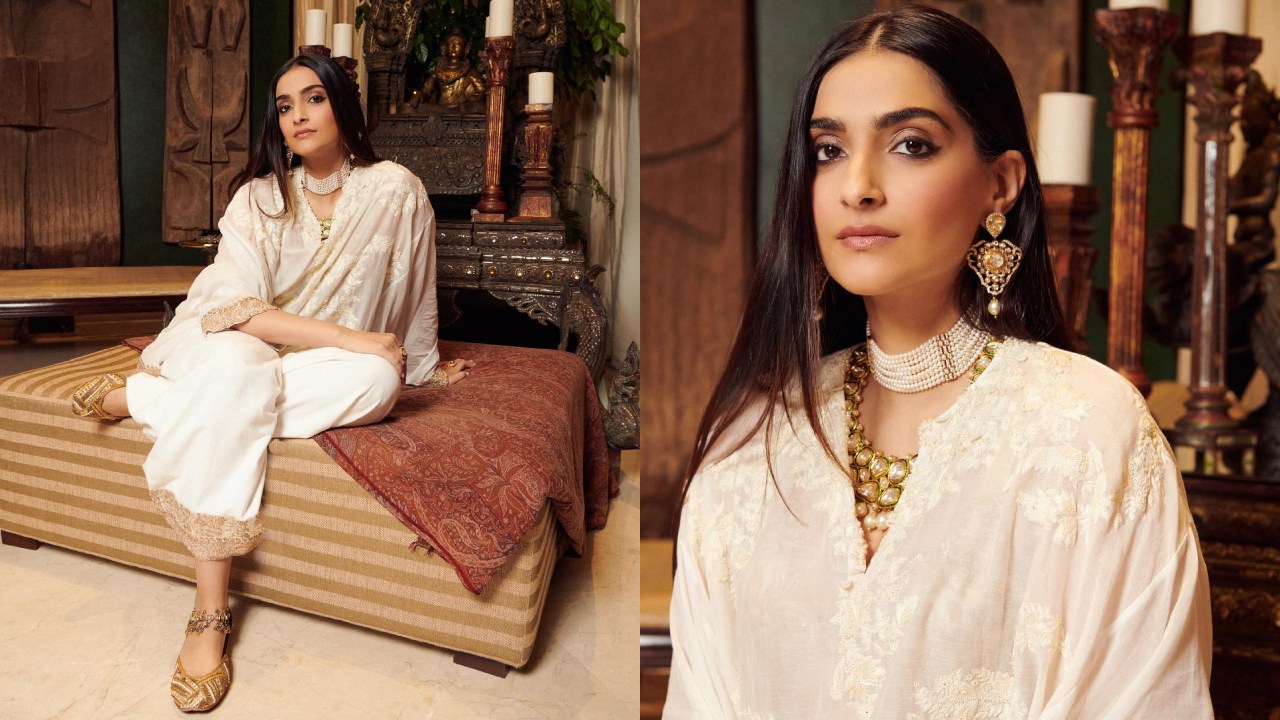 Sonam Kapoor Revives Royal Charm In Ivory Kaftan Set, Grab A Look 873038