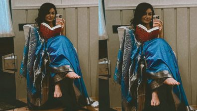 Sriti Jha turns muse in blue saree, fans in awe