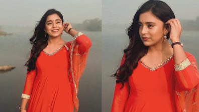 Sumbul Touqeer twirls in sunset orange salwar suit, see photos