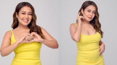 Super Sensuous: Neha Kakkar turns preppy in scooped neck yellow bodycon