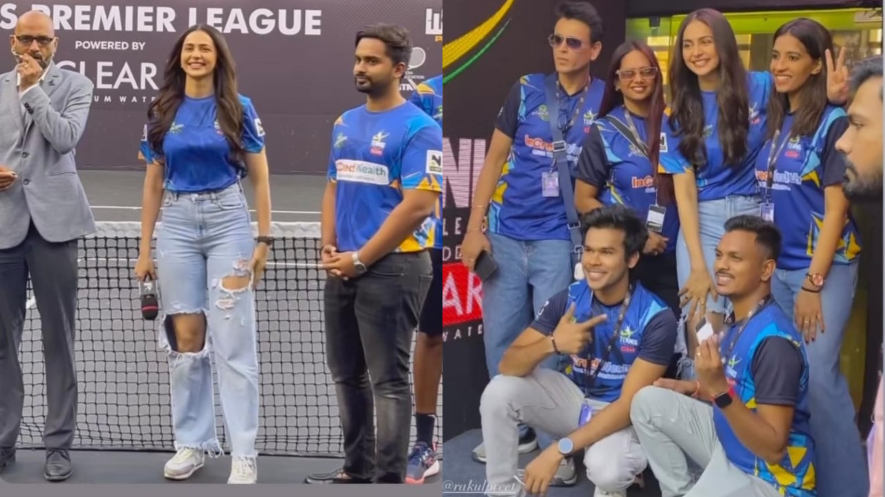 Tennis Premier League 2023: Rakul Preet Singh caught in candid moment with her team ahead of match [Photos] 873849