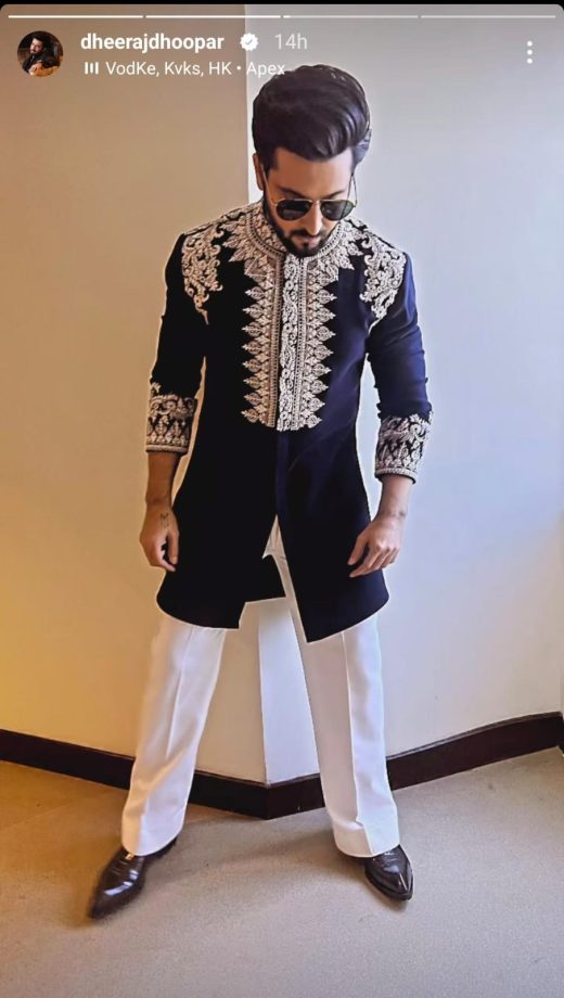 Up Your Traditional Swag Like Dheeraj Dhoopar And Arjun Bijlani In Thread Work Kurta 873992