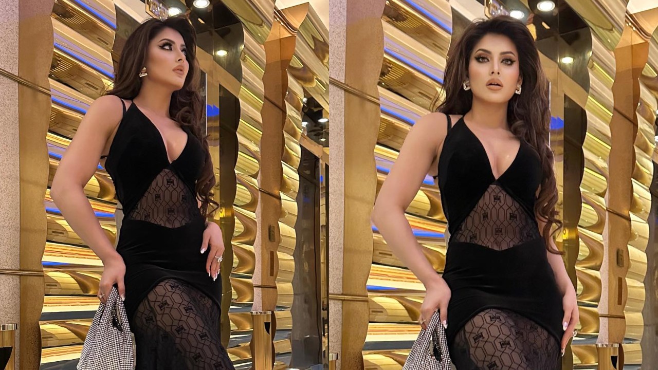 Urvashi Rautela goes hotness personified in black see-through lace gown 872956