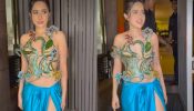 [Viral Photos] Urfi Javed is beauty personified in this blue satin high slit ensemble