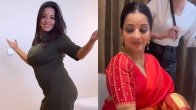 Watch: Monalisa Transforms Herself From Videshi To Desi Girl In Red Saree