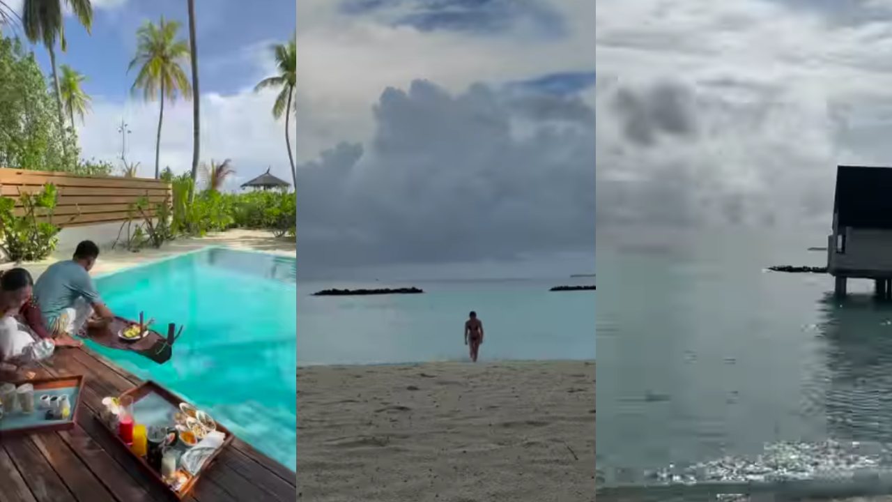 Watch: Shanaya Kapoor sets Maldives on fire with her bold look in black bikini 871595