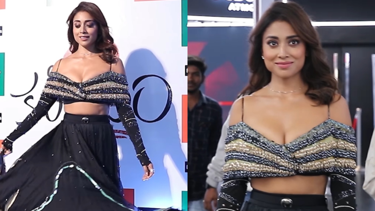 Watch: Shriya Saran gets snapped at Bhamakalapam 2 preview in sequinned skirt set ‘ 874595